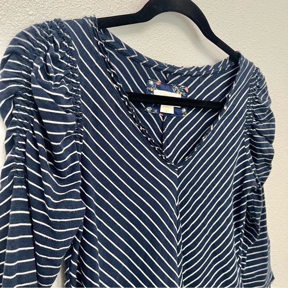 Anthropologie Maeve Lauryn Striped 3/4" Sleeve Top - Picture 7 of 10